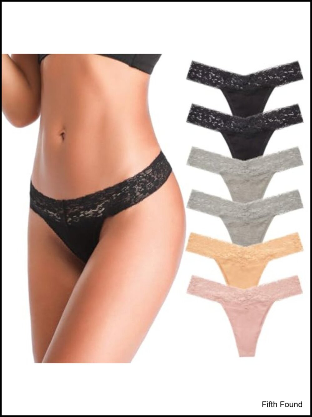 Cotton Seamless Lace Thong Panties Low Waist T-Back